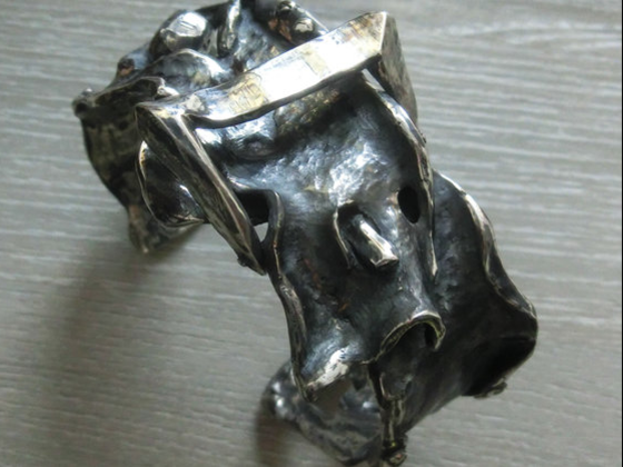 Дизайнерский браслет из серебра  Авторская работа  Изготовление изделий на заказ